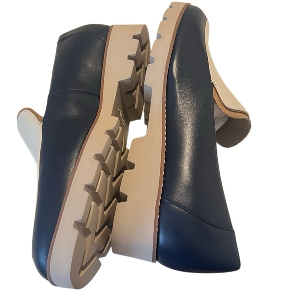 Vionic Kensley Navy and Cream Leather Color Block Loafers Size 12 NIB - Picture 5 of 9